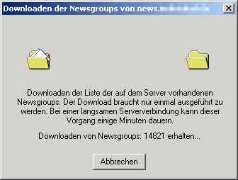 Download der Newsgruppenliste